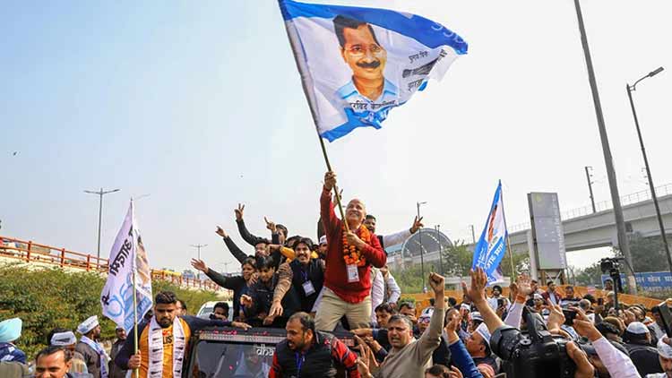 ആം ആദ്മി പാർട്ടിക്ക് ഹാട്രിക് വിജയം