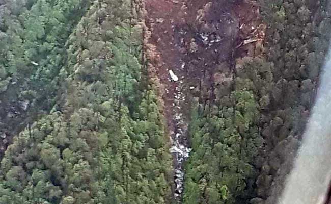 വ്യോമസേന വിമാന അപകടം നടന്ന സ്ഥലത്തിൻെറ ദൃശ്യങ്ങൾ പുറത്ത്​