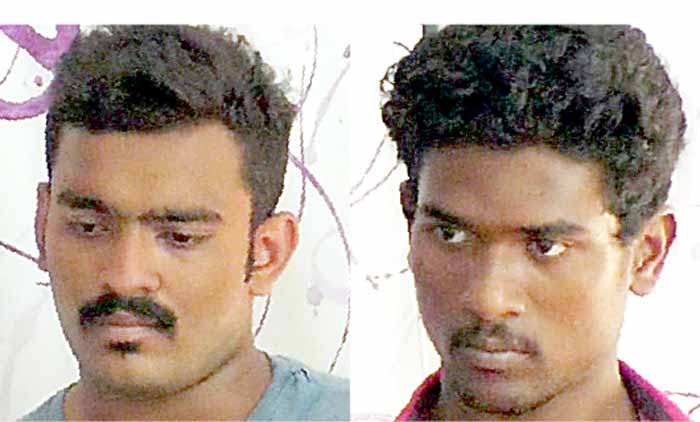 മു​ള​കു​പൊ​ടി വി​ത​റി മോ​ഷ​ണം:  ര​ണ്ട് യു​വാ​ക്ക​ൾ പി​ടി​യി​ൽ