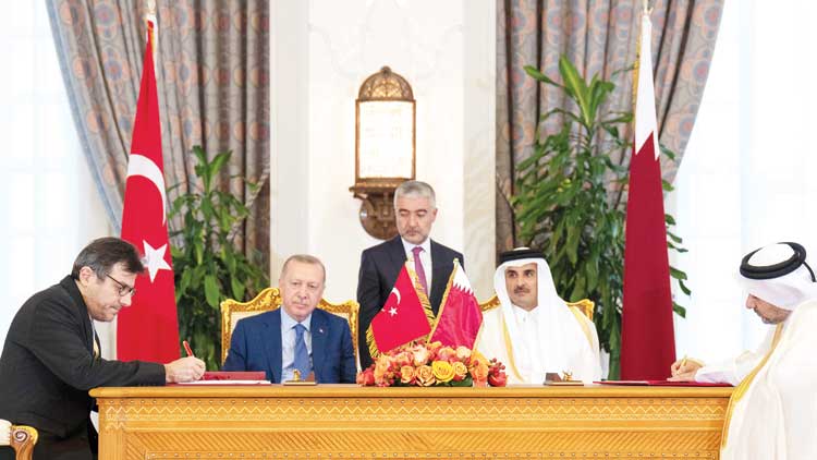 അമീർ–ഉർദുഗാൻ കൂടിക്കാഴ്ച: ഏഴ് കരാറുകളിൽ ഒപ്പുവെച്ചു