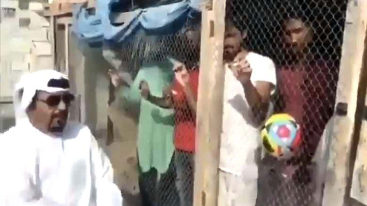 ഇ​ന്ത്യ​യെ പി​ന്തു​ണ​ക്ക​രു​തെ​ന്ന്​ ആ​വ​ശ്യ​പ്പെ​ട്ട്​ തൊ​ഴി​ലാ​ളി​ക​ളെ പൂ​ട്ടി​യി​ട്ട​യാ​ൾ അ​റ​സ്​​റ്റി​ൽ