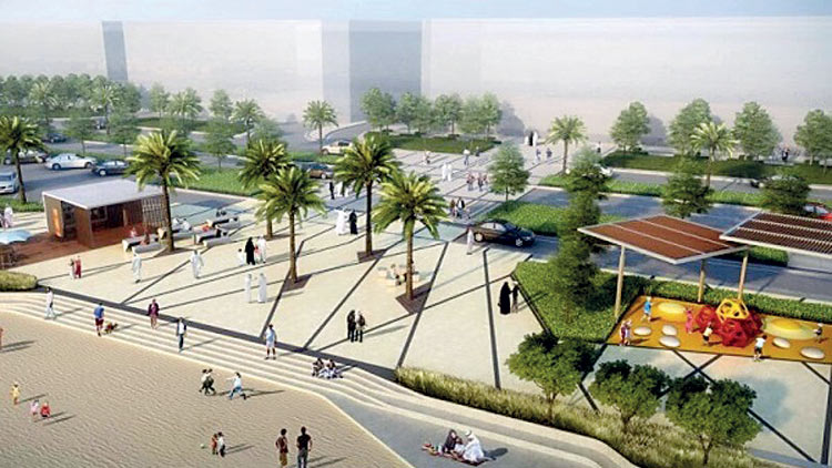 സ​പ്ത വ​ർ​ണ​ങ്ങ​ളെ​ഴു​തി ഒ​രു​ങ്ങു​ന്നു  ഫി​ഷ്ത്ത് കോ​ർ​ണീ​ഷ്