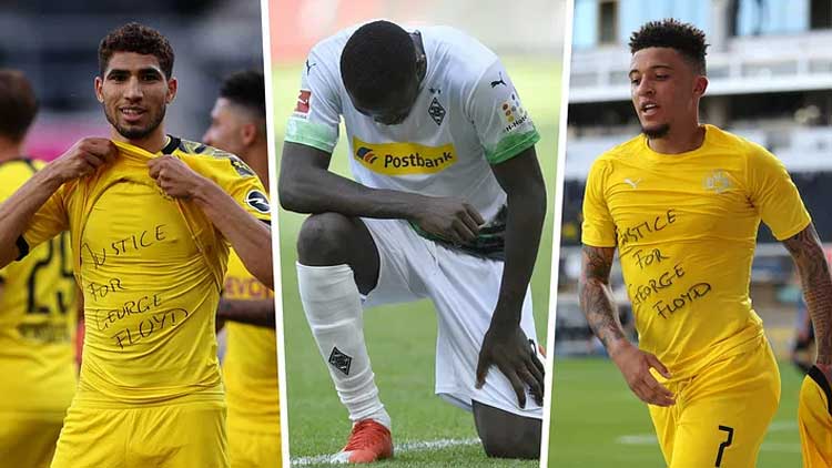 ഫ്ലോയ്​ഡിന്​ നീതി​ വേണം; ജർമൻ മൈതാനങ്ങളിൽ പ്രതിഷേധം അലയടിക്കുന്നു