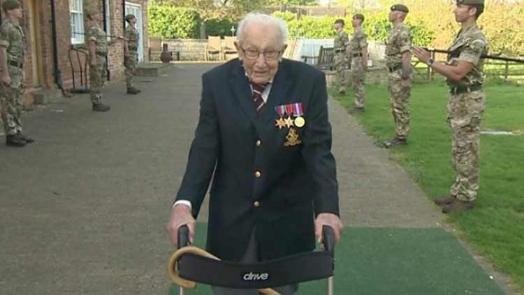 ഹീറോയായി 1.7 കോടി പൗണ്ട്​ സമാഹരിച്ച 99കാരൻ