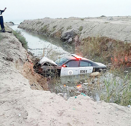 പട്രോളിങ് വാഹനം അപകടത്തില്‍പെട്ട് രണ്ടു പൊലീസുകാര്‍ക്ക് പരിക്ക്