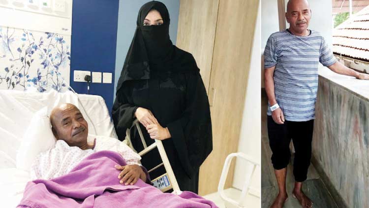 ബഹ്റൈനി കുടുംബത്തിന്റ സ്നേഹസ്പർശം; ചാത്തപ്പൻ നടന്ന് തുടങ്ങി