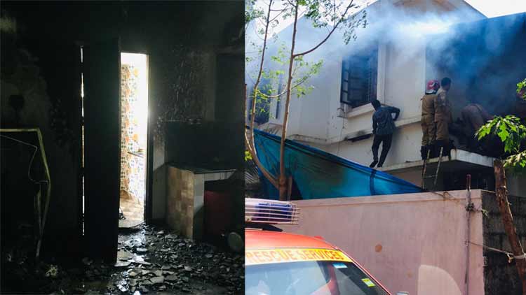 കോഴിക്കോട് റഫ്രിജറേറ്റർ പൊട്ടിത്തെറിച്ച് വീടിന് തീ പിടിച്ചു -VIDEO