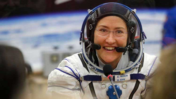 ബഹിരാകാശത്ത്​ ഏറ്റവുമധികം സമയം ചെലവഴിച്ച്​ ക്രിസ്​റ്റീന കൊച്ച്​
