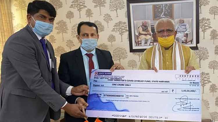 കോവിഡ് പ്രതിരോധം: ഹരിയാനക്ക് ഒന്നര കോടി രൂപ നൽകി എം.എ. യൂസുഫലി 