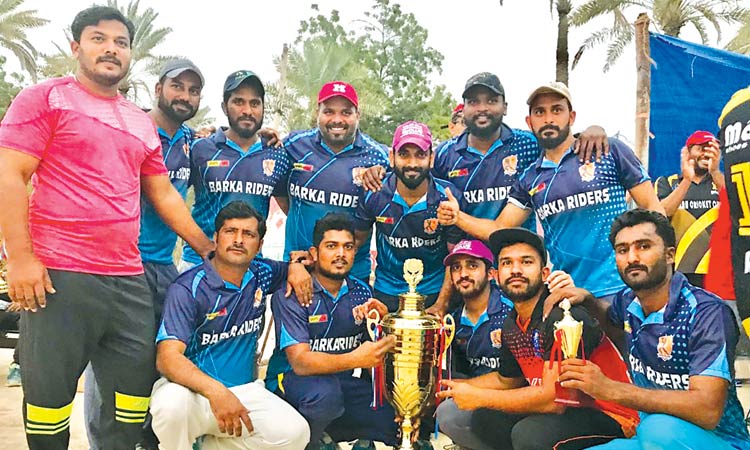 ബി​ല്ല ക്രി​ക്ക​റ്റ്​ ക്ല​ബ്​ ടൂ​ർ​ണ​മെൻറ്​:  ബ​ർ​ക്ക റൈ​ഡേ​ഴ്​​സ്​ ജേ​താ​ക്ക​ൾ