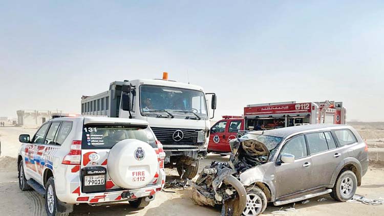 വാ​ഹ​നാ​പ​ക​ടം: ര​ണ്ടു​പേ​ർ​ക്ക്​ പ​രി​ക്ക്​