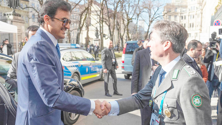 മ്യൂണിക്ക്​ സമ്മേളനം: നേതാക്കളുമായി  അമീറി​െൻറ കൂടിക്കാഴ്​ച