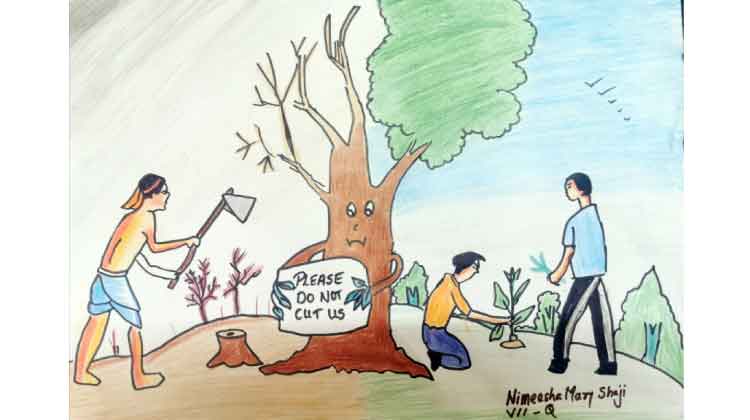 ലോ​ക പ​രി​സ്ഥി​തി​ദി​ന​ത്തി​ൽ ബോ​ധ​വ​ത്​​ക​ര​ണ​വു​മാ​യി ഇ​ന്ത്യ​ൻ സ്‌​കൂ​ൾ വി​ദ്യാ​ർ​ഥി​ക​ൾ 