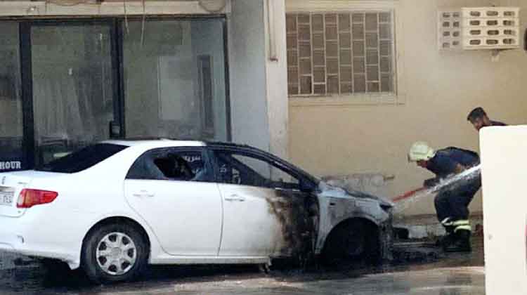 ബു​റൈ​മി​യി​ൽ കാ​ർ ക​ത്തി ന​ശി​ച്ചു