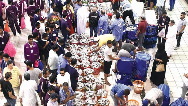 വ​ല നി​റ​യെ മാ​ലാ​ൻ; മാ​ർ​ക്ക​റ്റി​ൽ തിക്കും തി​ര​ക്കും