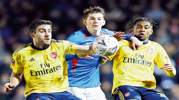 എഫ്​.എ കപ്പ്​​ ആഴ്​സനൽ ക്വാർട്ടറിൽ