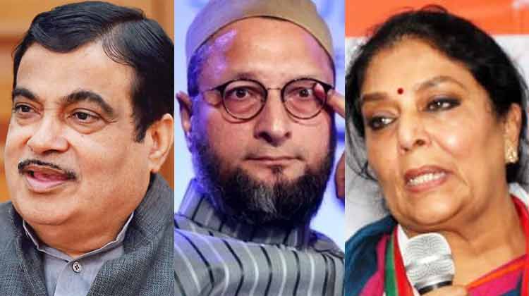 gadkari-owaisi-renuka gadkari-owaisi-renuka