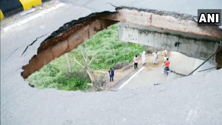 ഉദ്​ഘാടനം കഴിഞ്ഞ് ആറുമാസം തികഞ്ഞില്ല; മേൽപാലം തവിടുപൊടി