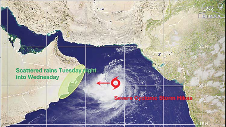 തീ​​വ്ര ന്യൂ​ന​മ​ർ​ദം കൊ​ടു​ങ്കാ​റ്റാ​യി ഒ​മാ​ൻ തീ​ര​ത്തേ​ക്ക്​
