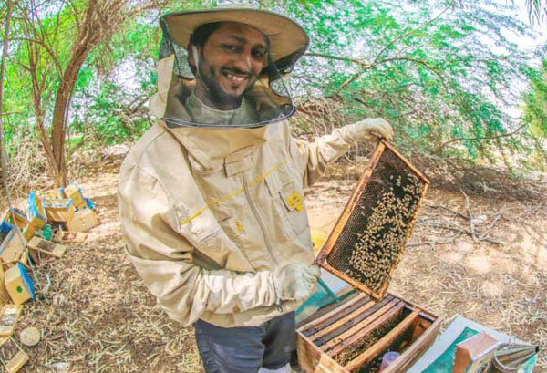 സ്വദേശി യുവാവ് ഉല്‍പാദിപ്പിക്കുന്നത് ടണ്‍ കണക്കിന് തേന്‍