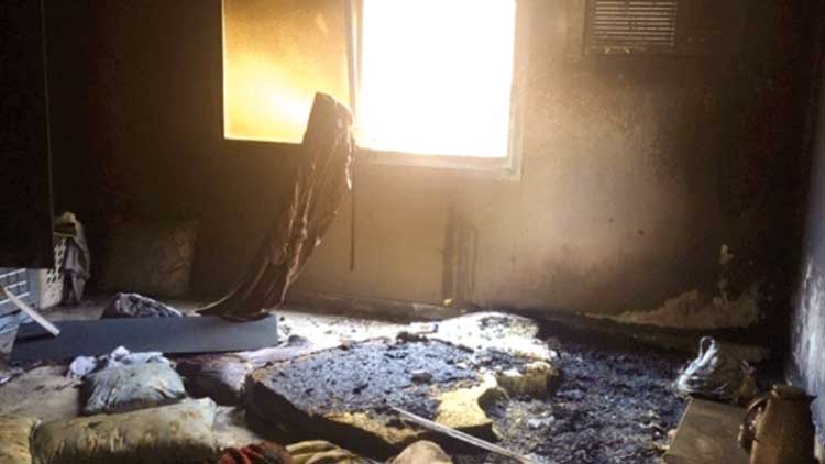 തീപിടിച്ച വീട്ടിൽ കുടുങ്ങിയ  മൂന്നു കുഞ്ഞുങ്ങൾക്ക്​ പുതുജീവൻ