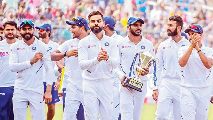 ബംഗ്ലാദേശിനെതിരെ ചരിത്രമെഴുതി ഇന്ത്യ; ജയം ഇന്നിങ്​സിനും 46 റൺസിനും