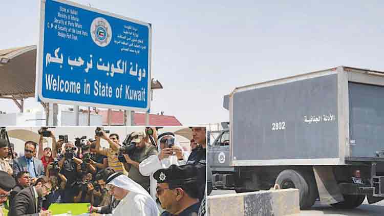 യു​ദ്ധ​കാ​ല​ത്തെ കു​വൈ​ത്തി​ക​ളു​ടെ  മൃ​ത​ദേ​ഹാ​വ​ശി​ഷ്​​ട​ങ്ങ​ൾ ഇ​റാ​ഖ്​ കൈ​മാ​റി