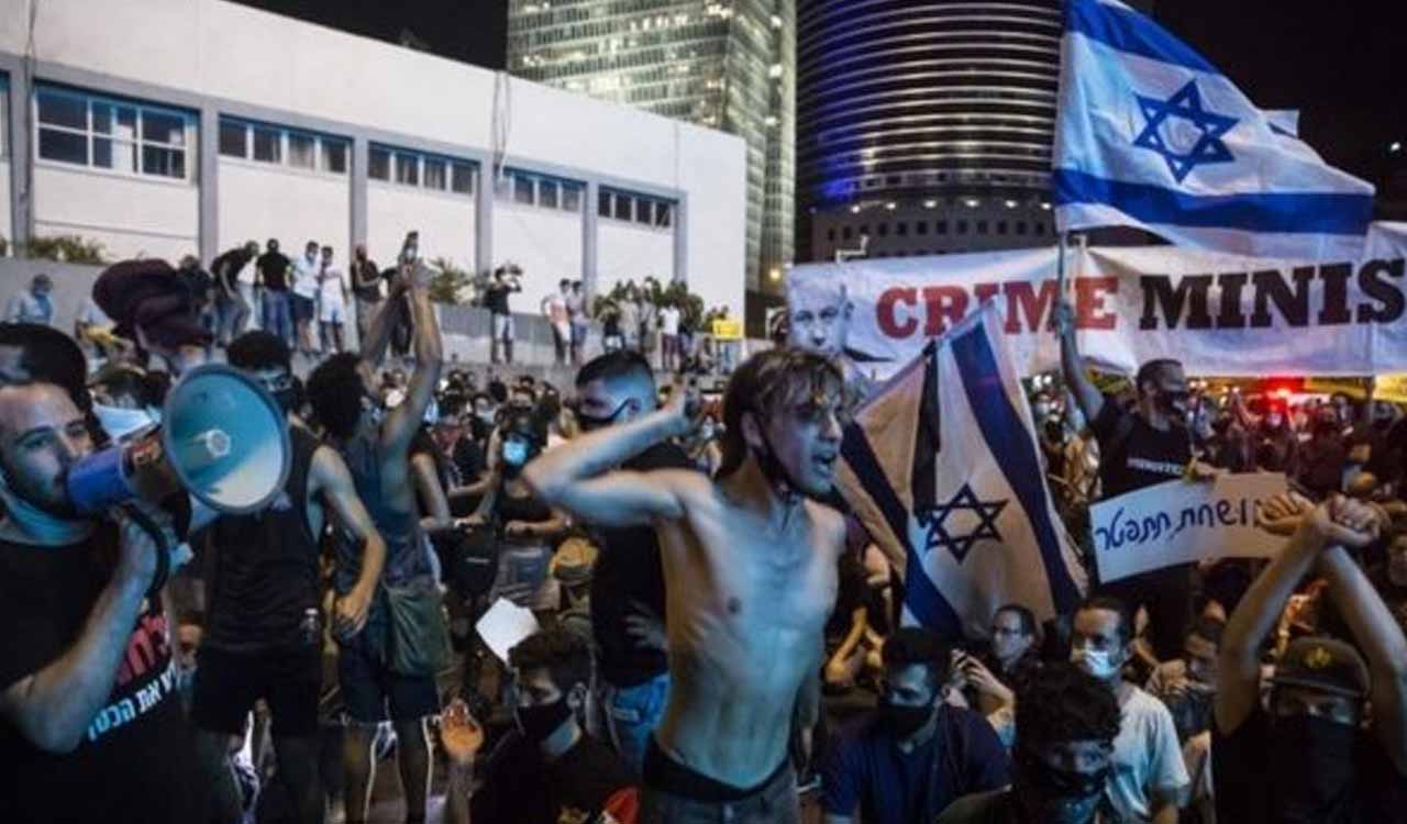 കോവിഡ്​ സാമ്പത്തിക പ്രതിസന്ധി; ഇസ്രായേലിൽ ആയിരങ്ങൾ തെരുവിൽ