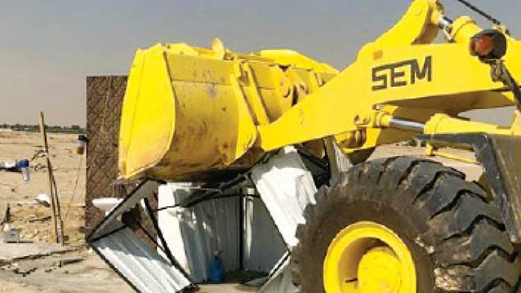 ജ​ഹ്​​റ​യി​ൽ 1082 ത​മ്പു​ക​ൾ പൊ​ളി​ച്ചു​നീ​ക്കി