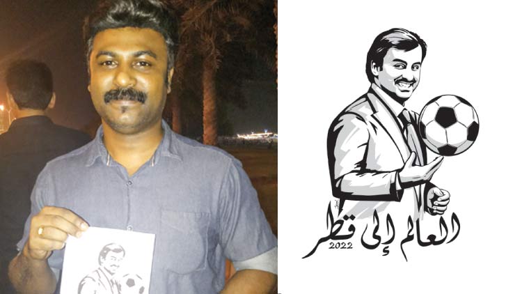 ഫു​​ട്​​​ബാ​​ൾ ആ​​വേ​​ശ​​ത്തി​​ലേ​​ക്ക്​  ജ​​മീ​​ഷി​െ​​ൻ​​റ ചി​​ത്ര​​വും