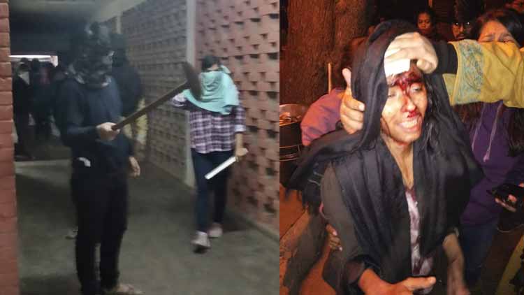 ജെ.എൻ.യുവിൽ എ.ബി.വി.പി ആക്രമണം; യൂനിയൻ പ്രസിഡന്‍റ് ഉൾപ്പടെ വിദ്യാർഥികൾക്ക് ഗുരുതര പരിക്ക് VIDEO