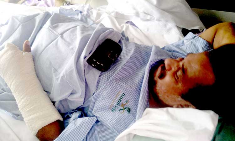 ജോലിക്കിടയിൽ വീണ്​ ഗുരുതര പരിക്കേറ്റയാളെ നാട്ടിലെത്തിച്ചു