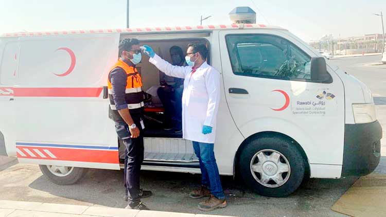 തൊ​​ഴി​​ലാ​​ളി​​ക​​ൾ​​ക്ക്​ ആ​​രോ​​ഗ്യ പ​​രി​​ശോ​​ധ​​ന  ഏ​​ർ​​പ്പെ​​ടു​​ത്തി ജു​​ബൈ​​ലി​​ലെ ക​​മ്പ​​നി​​ക​​ൾ