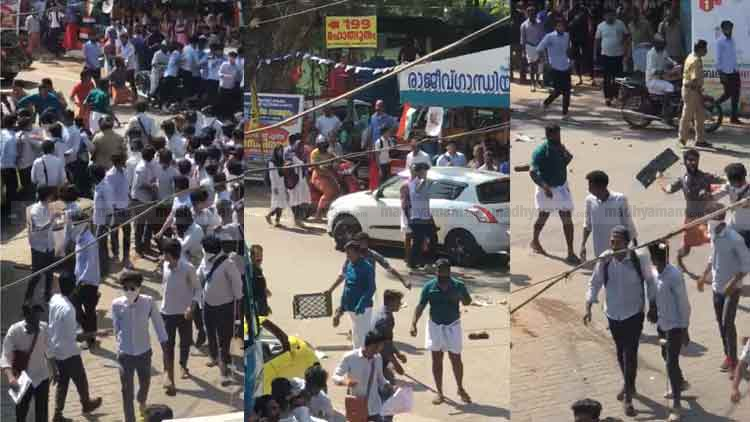 പൗരത്വ നിയമം: വിദ്യാർഥികളുടെ പ്രതിഷേധ റാലിക്ക് നേരെ​ ആർ.എസ്​.എസ്​ ആക്രമണം