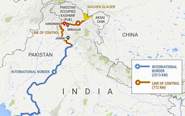 ജമ്മു കശ്മീരില്‍ മൂന്നിടത്ത് ഏറ്റുമുട്ടല്‍; നാല് സൈനികര്‍ കൊല്ലപ്പെട്ടു