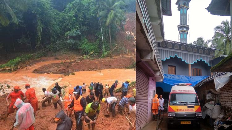 കവളപ്പാറയിലെ മൃതദേഹങ്ങൾ പോസ്​റ്റുമോർട്ടം ചെയ്യുന്നത്​ പള്ളിയിൽ