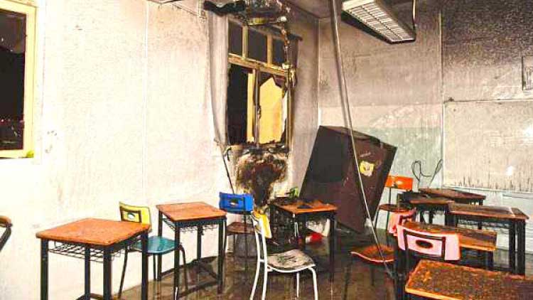 ഖു​സൂ​റി​ൽ ക്ലാ​സ്​​മു​റി​യി​ൽ തീ​പി​ടി​ത്തം