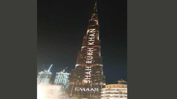 കിങ്​ ഖാന് തലയെടുപ്പുള്ള ജന്മദിനാശംസകൾ നേർന്ന് ബുർജ് ഖലീഫ VIDEO