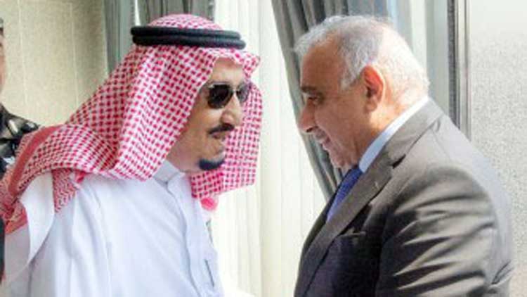 ഇറാഖ്​ പ്രധാനമന്ത്രി സൽമാൻ രാജാവുമായി കൂടിക്കാഴ്​ച നടത്തി