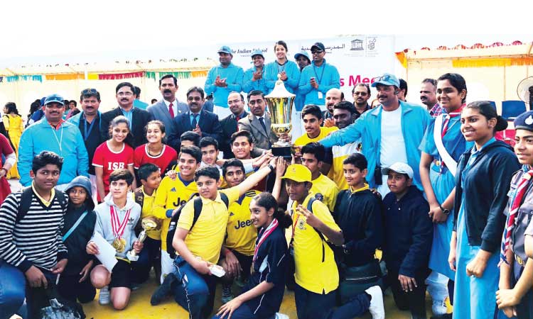 ഇന്ത്യൻ സ്‌കൂൾ കായികമേളയിൽ ആര്യഭട്ട ഹൗസ്  ഓവറോൾ ചാമ്പ്യൻ