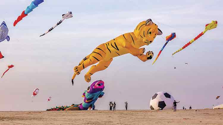 ദേശീയ ദിനാഘോഷം: പൊലിമ കൂട്ടി പട്ടംപറത്തൽ ഉത്സവം