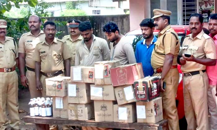 എണ്ണക്കച്ചവടത്തി​െൻറ മറവിൽ മദ്യക്കടത്ത്; മൂന്നുപേർ അറസ്​റ്റിൽ