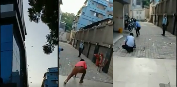 സ്വകാര്യ സ്ഥാപനത്തിൽ റെവന്യൂ ഇൻറലിജൻസ്​ പരിശോധന; കെട്ടിടത്തിൽ നിന്നും ‘നോട്ടുമഴ’ -വിഡിയോ