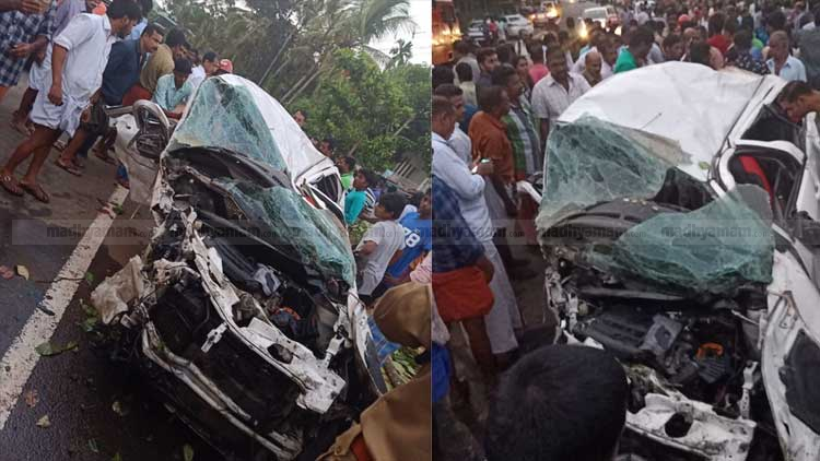 പാലായിൽ കാർ നിയന്ത്രണംവിട്ട്​ മരത്തിലും കെട്ടിടത്തിലും ഇടിച്ചുമറിഞ്ഞ്​ അഞ്ചു​ മരണം