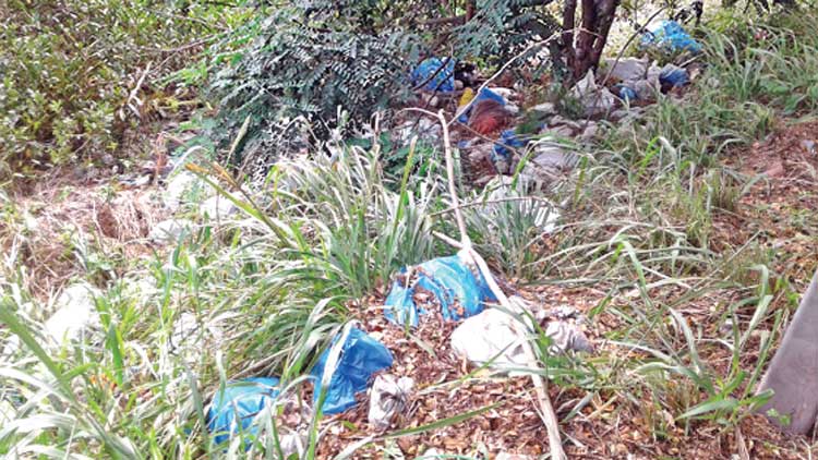 റോ​ഡ​രി​കി​ൽ മാ​ലി​ന്യം ത​ള്ള​ൽ തുടർക്കഥ