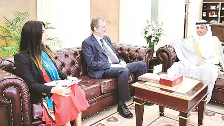 യു.എൻ പ്രതിനിധിയെ കുവൈത്ത്​ സ്​പീക്കർ സ്വീകരിച്ചു