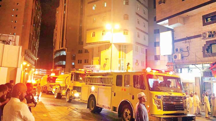 മ​ക്ക​യി​ലെ ഹോ​ട്ട​ലി​ൽ അ​ഗ്​​നി​ബാ​ധ