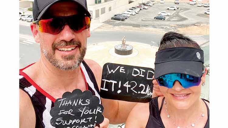 ലോ​ക്​​ഡൗ​ൺ​ ഫ​ൺ; ദു​ബൈ​യി​ൽ നി​ന്നൊ​രു ബാ​ൽ​ക്ക​ണി മാ​ര​ത്ത​ൺ