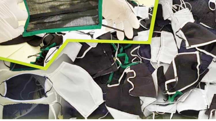 പ​ഴ​യ തു​ണി ഉ​പ​യോ​ഗി​ച്ച്​ മാ​സ്​​ക്​ നി​ർ​​മാ​ണം; വി​ദേ​ശി​ക​ൾ പി​ടി​യി​ൽ