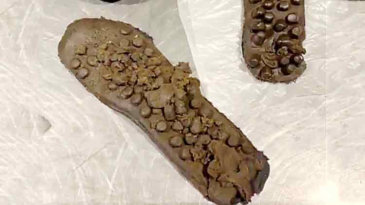 ഷൂ​​​സി​​​നു​​​ള്ളി​​​ൽ ഒ​​​ളി​​​പ്പി​​​ച്ച് ക​​​ട​​​ത്താ​​​ൻ ശ്ര​​​മി​​​ച്ച ക​​​ഞ്ചാ​​​വ് പി​​​ടി​​​കൂ​​​ടി